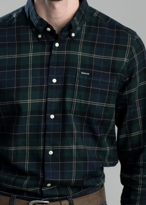Fortrose Tailored Tartan Shirt - Green Loch