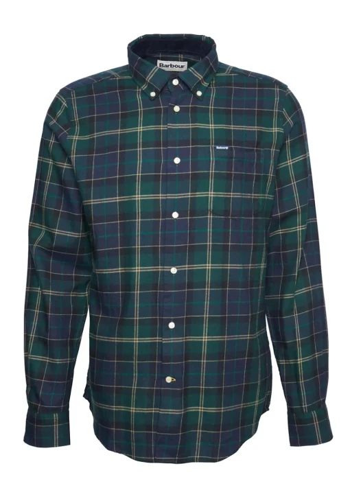 Fortrose Tailored Tartan Shirt - Green Loch