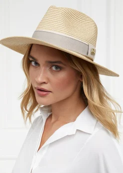 Francesca Hat - Natural and Taupe