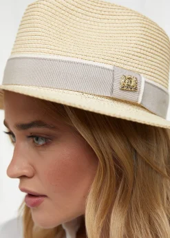 Francesca Hat - Natural and Taupe