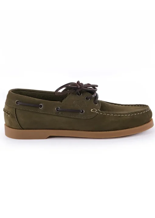 Galion Nubuck Homme Deck Shoes - Vert Chameau