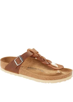 Gizeh Braided Sandals - Cognac
