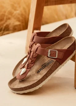 Gizeh Braided Sandals - Cognac