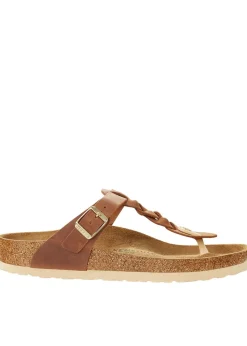 Gizeh Braided Sandals - Cognac