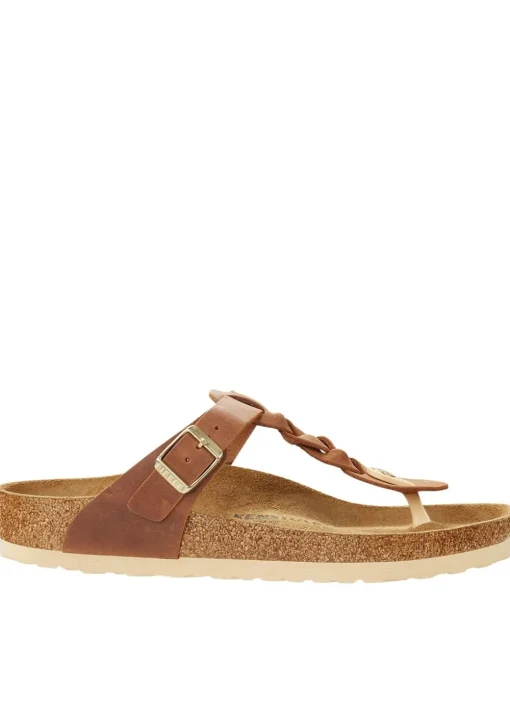 Gizeh Braided Sandals - Cognac