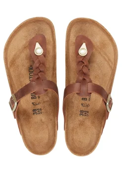 Gizeh Braided Sandals - Cognac