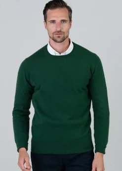 Gordon 1 Ply Geelong Crew Neck - Hedgerow