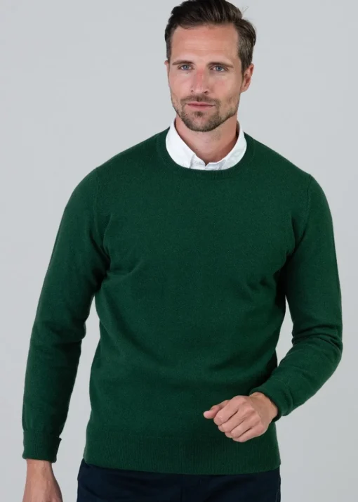 Gordon 1 Ply Geelong Crew Neck - Hedgerow