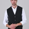 Gordon 1 Ply Geelong Waistcoat - Charcoal