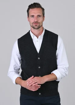 Gordon 1 Ply Geelong Waistcoat - Charcoal