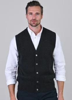 Gordon 1 Ply Geelong Waistcoat - Charcoal