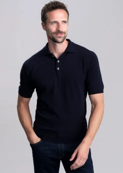 Gordon 1 Ply Polo Shirt - Navy