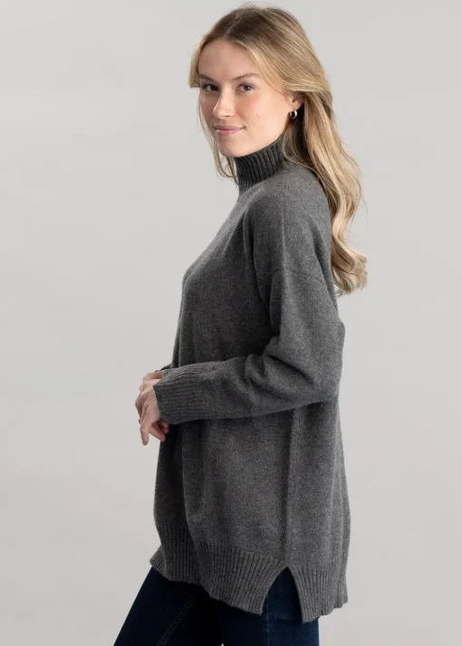 Gracelan High Neck - Mid Grey Melange