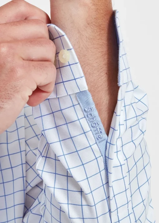 Greenwich Tailored Shirt - Light Blue Check