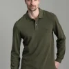 Gunn Long Sleeved Polo - Army