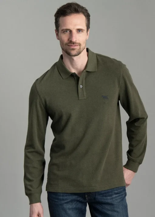 Gunn Long Sleeved Polo - Army