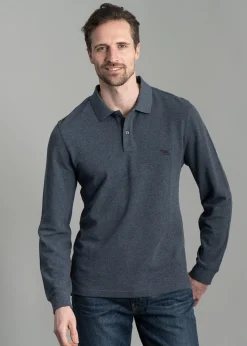 Gunn Long Sleeved Polo - Marine