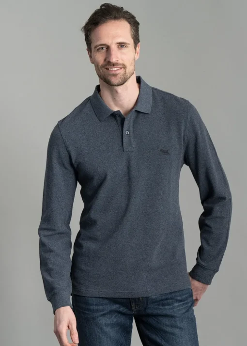 Gunn Long Sleeved Polo - Marine