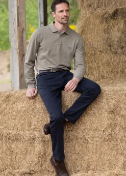 Gunn Long Sleeved Polo - Latte