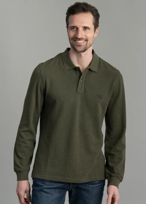 Gunn Long Sleeved Polo - Army