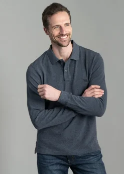 Gunn Long Sleeved Polo - Marine