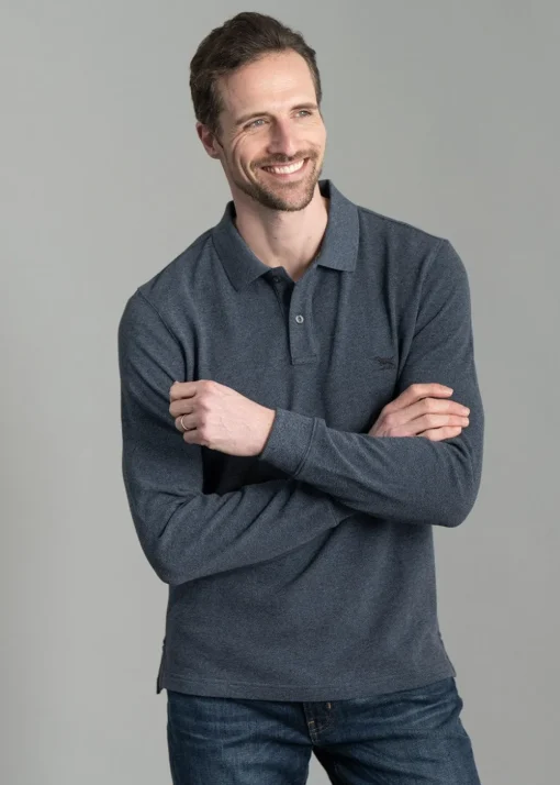 Gunn Long Sleeved Polo - Marine
