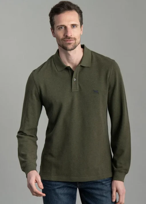 Gunn Long Sleeved Polo - Army