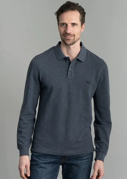 Gunn Long Sleeved Polo - Marine