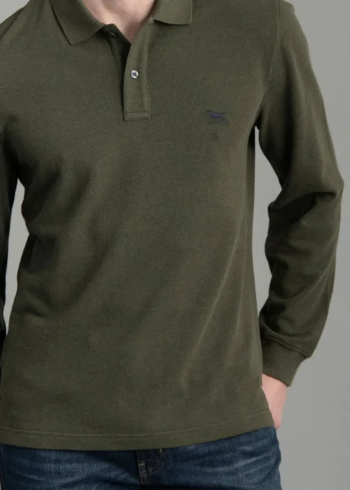 Gunn Long Sleeved Polo - Army
