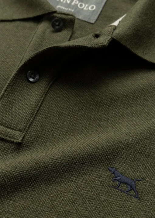 Gunn Long Sleeved Polo - Army