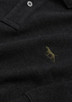 Gunn Long Sleeved Polo - Charcoal