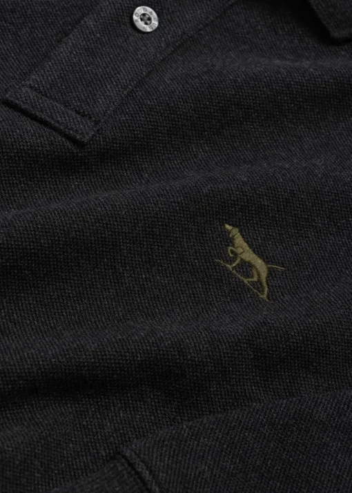 Gunn Long Sleeved Polo - Charcoal
