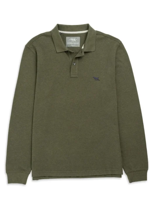 Gunn Long Sleeved Polo - Army