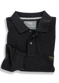 Gunn Long Sleeved Polo - Charcoal