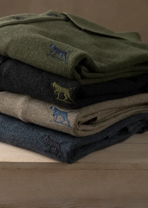 Gunn Long Sleeved Polo - Charcoal