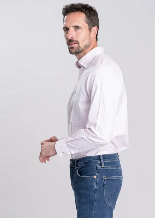 Gunn Oxford Checked Shirt - Rosewater