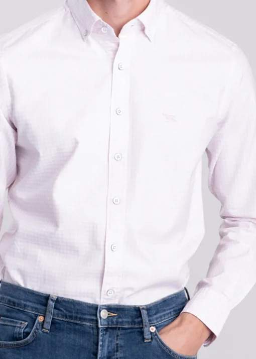 Gunn Oxford Checked Shirt - Rosewater
