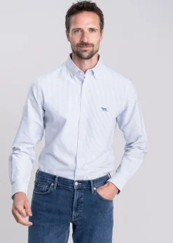 Gunn Oxford Striped Shirt - Horizon