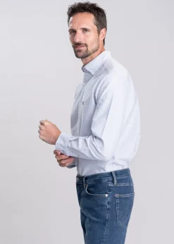 Gunn Oxford Striped Shirt - Horizon