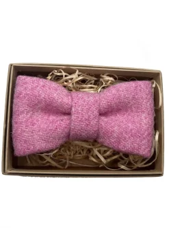Harris Tweed Bow Tie - Pale Pink