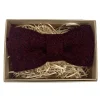 Harris Tweed Bow Tie - Wine