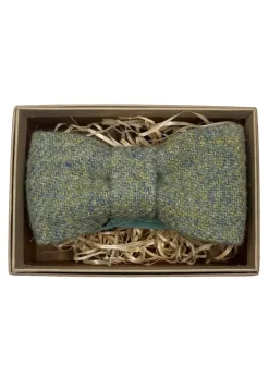 Harris Tweed Bow Tie - Green-Blue