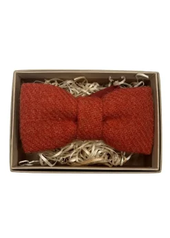 Harris Tweed Bow Tie - Rust Orange