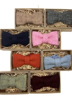 Harris Tweed Bow Tie - Wine