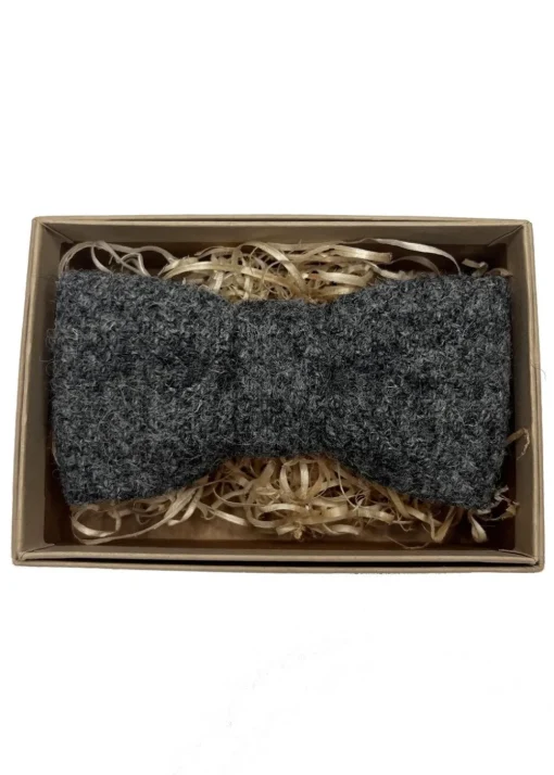 Harris Tweed Bow Tie - Dark Grey