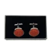 Harris Tweed Cufflinks - Rust Orange