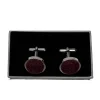 Harris Tweed Cufflinks - Wine