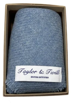Harris Tweed Pocket Square - Pale Blue