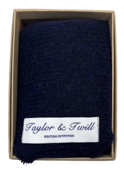 Harris Tweed Pocket Square - Navy