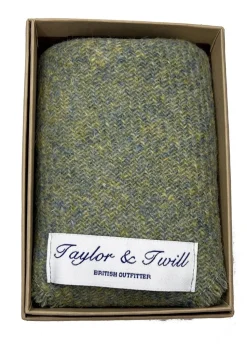 Harris Tweed Pocket Square - Green-Blue